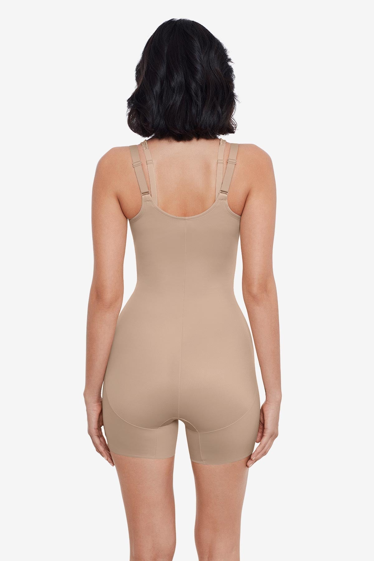 Instant Tummy Tuck! Open Bust Mid-Thigh Bodysuit