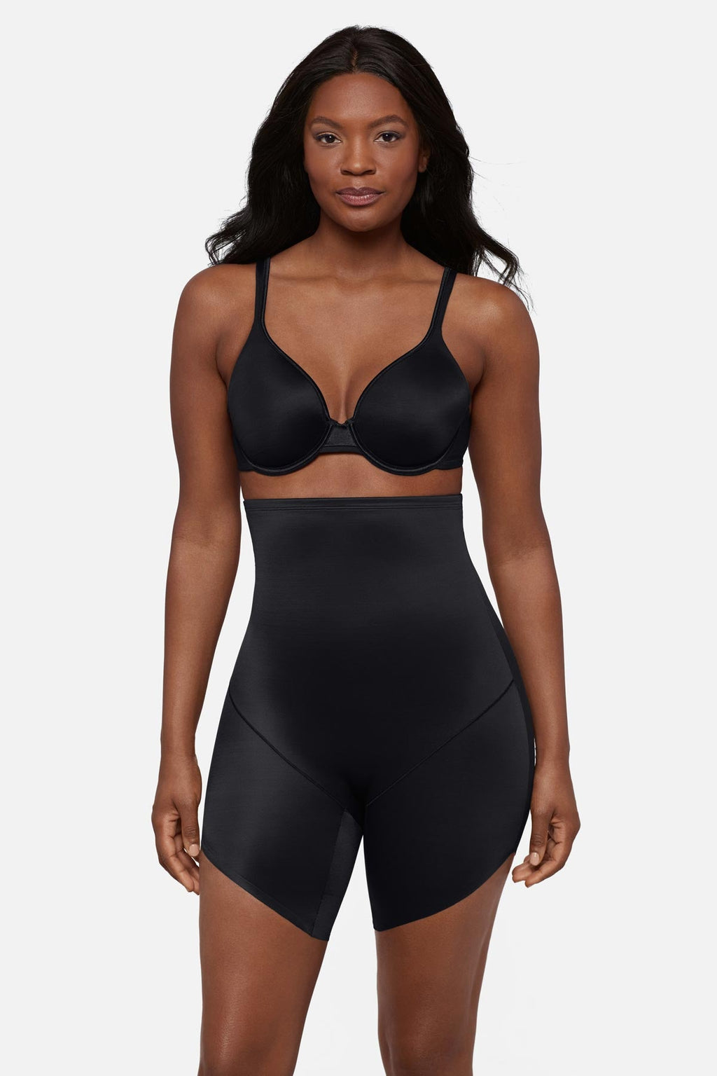 Show Stopper High Waist Slanted Hem Shaping Short