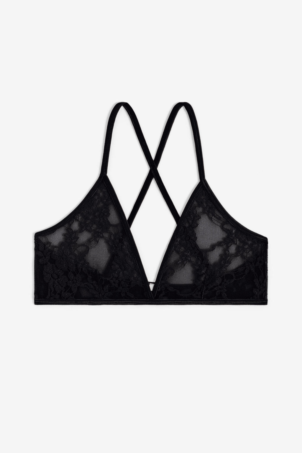FNS92 - Floral Lace Crossback Bra