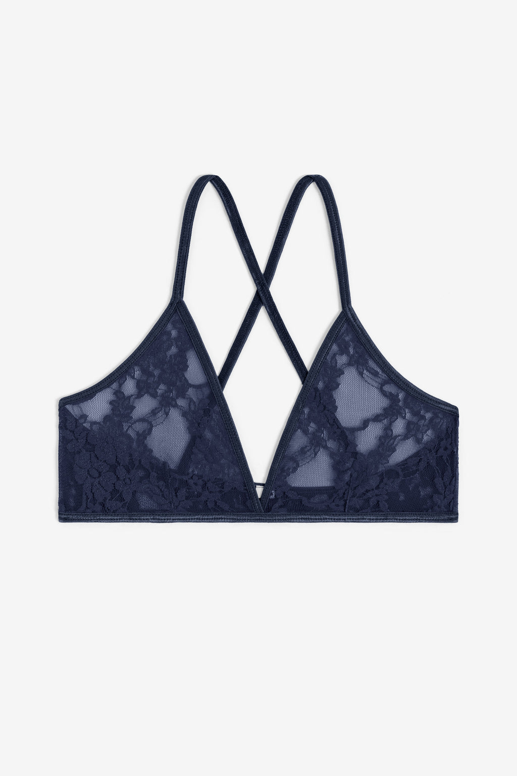 FNS92 - Floral Lace Crossback Bra