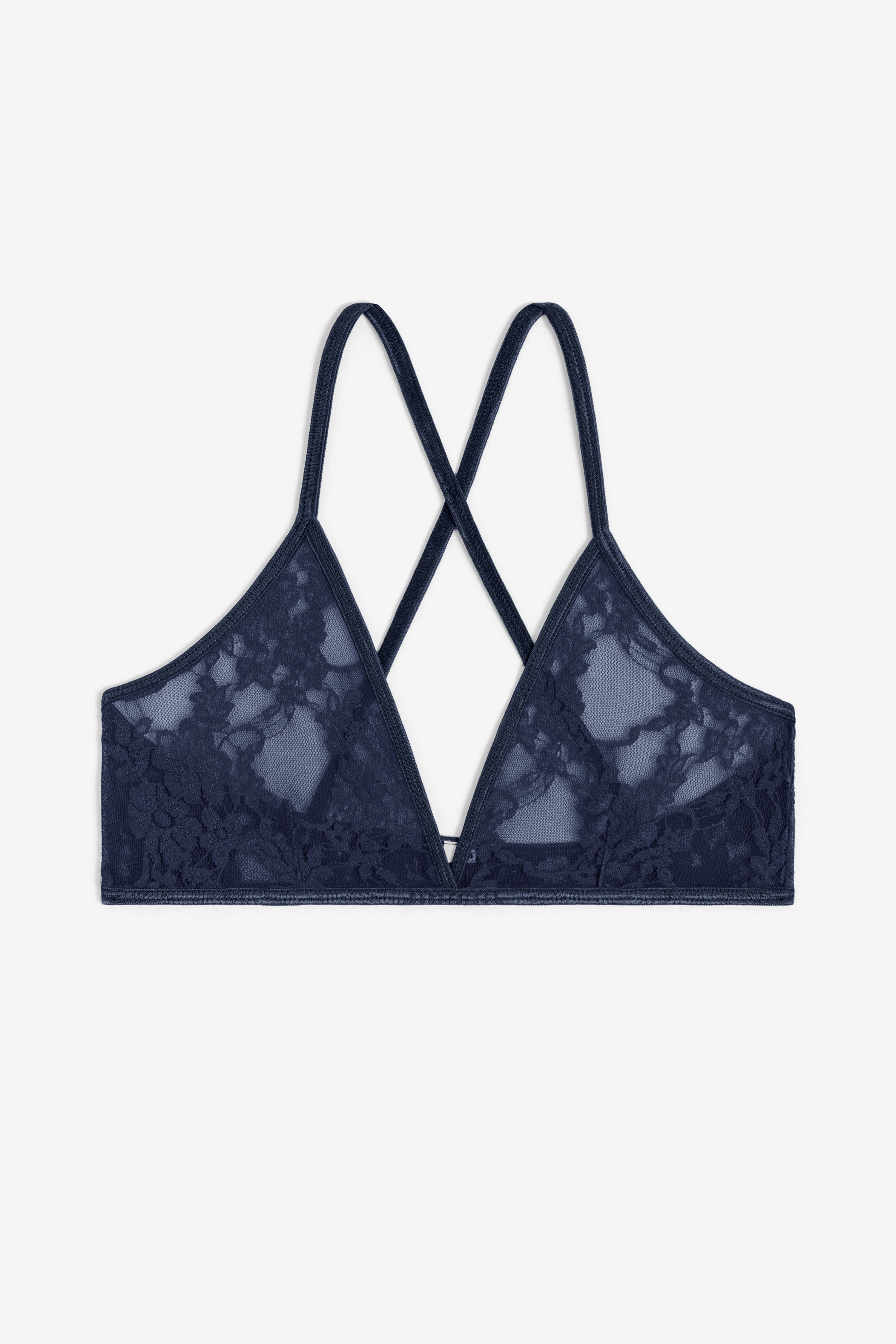 FNS92 - Floral Lace Crossback Bra