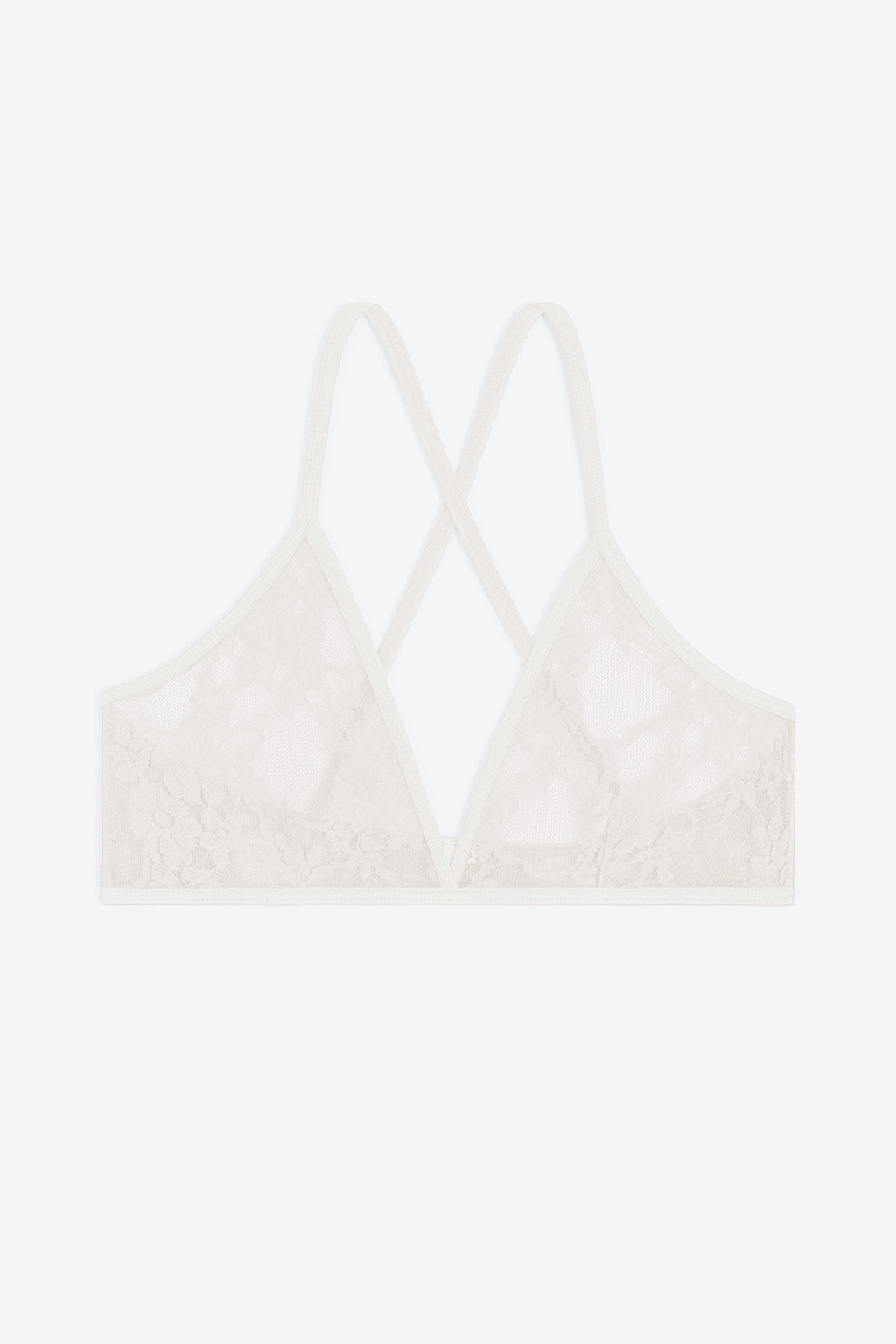 FNS92 - Floral Lace Crossback Bra